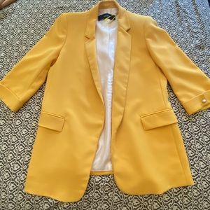Zara long blazer in yellow size Large